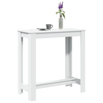 ARDEBO.de - Bartisch Weiß 102x50x103,5 cm Holzwerkstoff