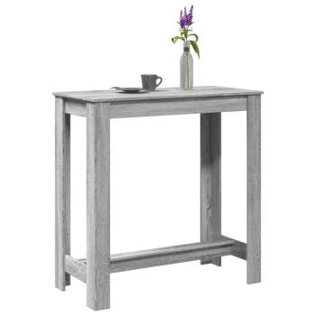 ARDEBO.de - Bartisch Grau Sonoma 102x50x103,5 cm Holzwerkstoff