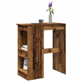ARDEBO.de - Bartisch mit Regal Altholz-Optik 90x47,5x103,5 cm Holzwerkstoff