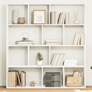 ARDEBO.de - Bücherregal Weiß 132x29x141,5 cm Holzwerkstoff