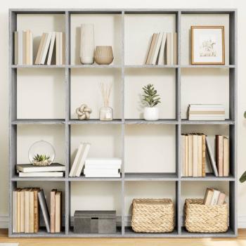 ARDEBO.de - Bücherregal Grau Sonoma 137,5x29x137,5 cm Holzwerkstoff