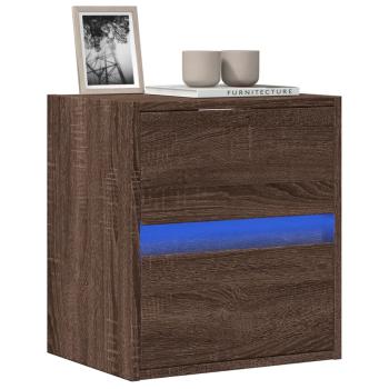 ARDEBO.de - TV-Wandschrank mit LED-Beleuchtung Eichen-Optik 41x31x45 cm