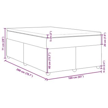 Boxspringbett mit Matratze Creme 160x200 cm Stoff