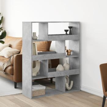 ARDEBO.de - Bücherregal Betongrau 100x33x125,5 cm Holzwerkstoff