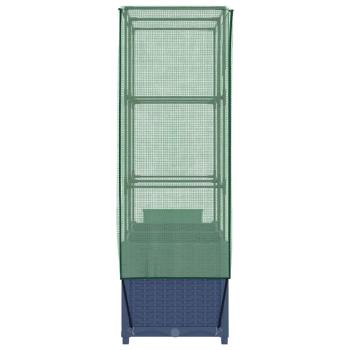 Hochbeet mit Gewächshaus-Aufsatz Rattan-Optik 80x40x138 cm