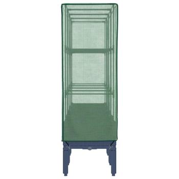 Hochbeet mit Gewächshaus-Aufsatz Rattan-Optik 160x40x140 cm