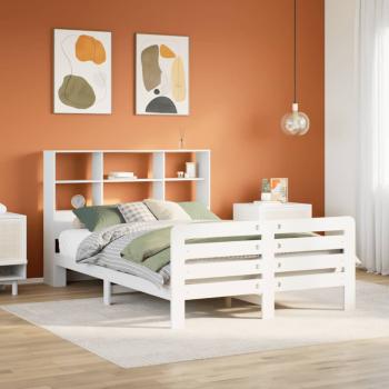ARDEBO.de - Massivholzbett ohne Matratze Weiß 160x200 Kiefernholz