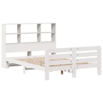 Massivholzbett ohne Matratze Weiß 160x200 Kiefernholz