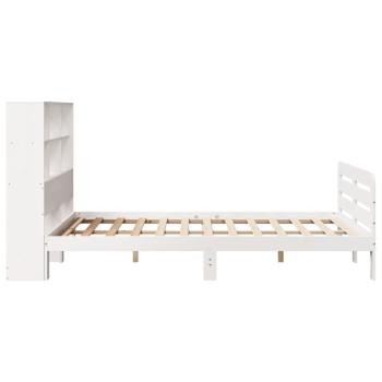 Massivholzbett ohne Matratze Weiß 160x200 Kiefernholz
