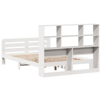 Massivholzbett ohne Matratze Weiß 160x200 Kiefernholz