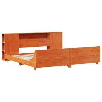 Massivholzbett ohne Matratze Wachsbraun 180x200 Kiefernholz