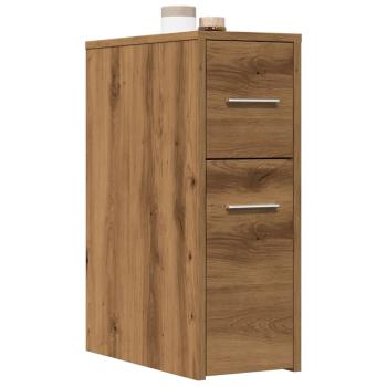 ARDEBO.de - Badschrank Schmal mit Rollen Artisan-Eiche Holzwerkstoff