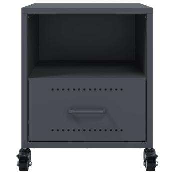 Nachttisch Anthrazit 36x39x43,5 cm Stahl