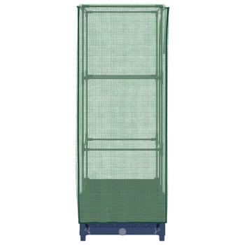 Hochbeet mit Gewächshaus-Aufsatz Rattan-Optik 40x40x123 cm