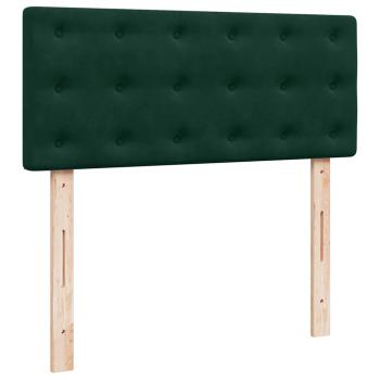Boxspringbett mit Matratze Dunkelgrün 120x190 cm Samt