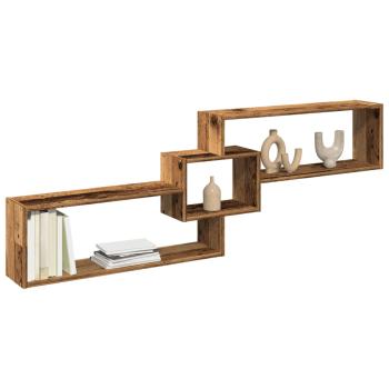 ARDEBO.de - Wandschrank 158x18x53 cm Altholz-Optik Holzwerkstoff