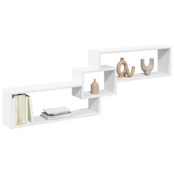 ARDEBO.de - Wandschrank 158x18x53 cm Weiß Holzwerkstoff