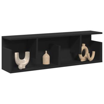 ARDEBO.de - Wandschrank 100x20x30 cm Schwarz Holzwerkstoff