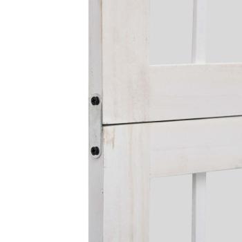 6-tlg. Raumteiler Weiß Massivholz Paulownia