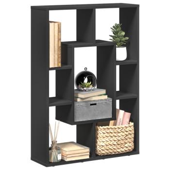 ARDEBO.de - Bücherregal Schwarz 63x20x90 cm Holzwerkstoff