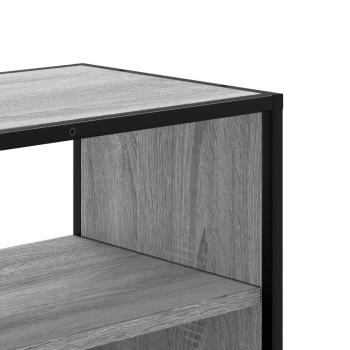 TV-Schrank Grau Sonoma 100x31x39,5 cm Holzwerkstoff und Metall