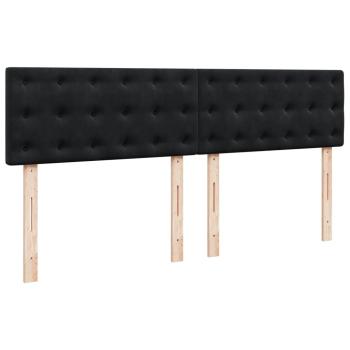 ARDEBO.de - Boxspringbett mit Matratze Schwarz 200x200 cm Samt