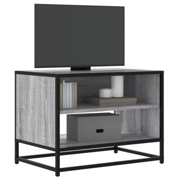 ARDEBO.de - TV-Schrank Grau Sonoma 61x40x46 cm Holzwerkstoff und Metall