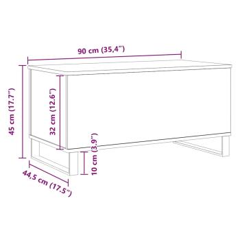 Couchtisch Artisan-Eiche 90x44,5x45 cm Holzwerkstoff