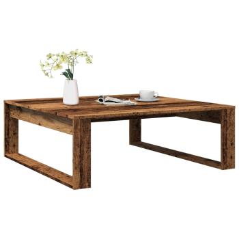 ARDEBO.de - Couchtisch Altholz-Optik 100x100x35 cm Holzwerkstoff