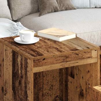 Satztische 3 Stk. Altholz-Optik Holzwerkstoff