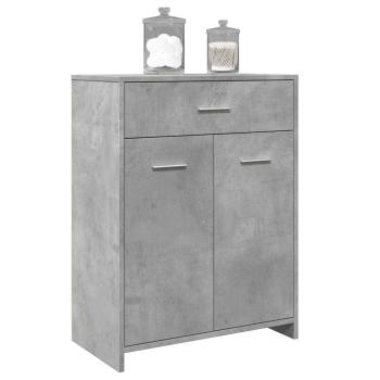 ARDEBO.de - Badezimmerschrank Betongrau 60x33x80 cm Holzwerkstoff