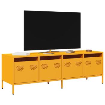 ARDEBO.de - TV-Schrank Senfgelb 135x39x43,5 cm Kaltgewalzter Stahl
