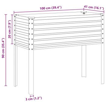 Pflanzkübel Grün 100x41x90 cm Stahl