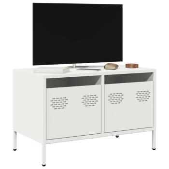 ARDEBO.de - TV-Schrank Weiß 68x39x43,5 cm Kaltgewalzter Stahl