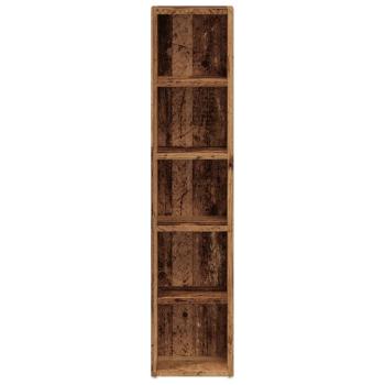 CD-Regale 2 Stk. Altholz-Optik 21x16x93,5 cm Holzwerkstoff