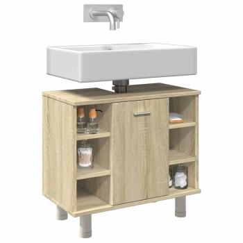 ARDEBO.de - Badezimmerschrank Sonoma-Eiche 60x32x53,5 cm Holzwerkstoff