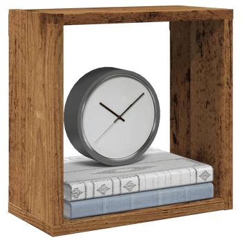 ARDEBO.de - Würfel-Wandregale 4 Stk. Altholz-Optik 30x15x30 Holzwerkstoff
