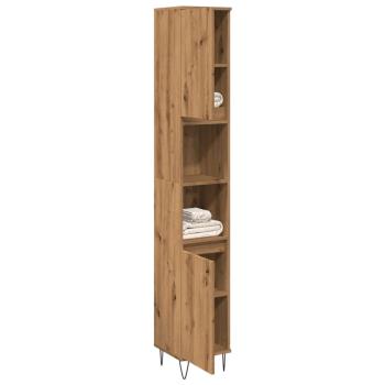 ARDEBO.de - Badschrank Artisan-Eiche 30x30x190 cm Holzwerkstoff