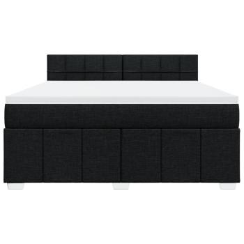 Boxspringbett mit Matratze Schwarz 180x200 cm Stoff