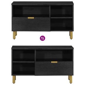 TV-Schrank Schwarz 80x33x46 cm Holzwerkstoff