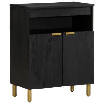 ARDEBO.de - Sideboard Schwarz 60x33x75 cm Holzwerkstoff