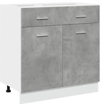 Schubunterschrank Betongrau 80x46x81,5 cm Holzwerkstoff