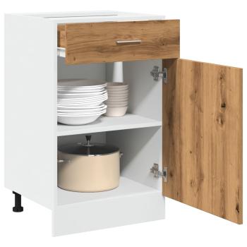 ARDEBO.de - Schubunterschrank Artisan-Eiche 50x46x81,5 cm Holzwerkstoff