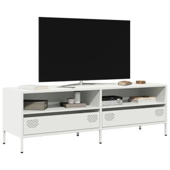 ARDEBO.de - TV-Schrank Weiß 135x39x43,5 cm Kaltgewalzter Stahl