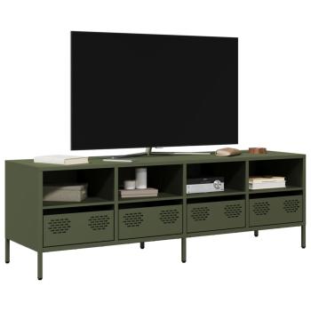 ARDEBO.de - TV-Schrank Olivgrün 135x39x43,5 cm Kaltgewalzter Stahl