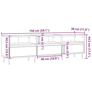 TV-Schrank Artisan-Eiche 150x30x44,5 cm Holzwerkstoff