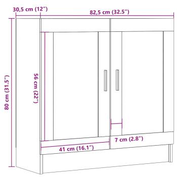 Bücherschrank Altholz-Optik 82,5x30,5x80 cm Holzwerkstoff