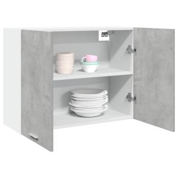 ARDEBO.de - Hängeschrank Betongrau 80x31x60 cm Holzwerkstoff