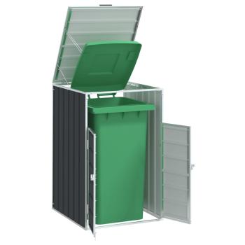 ARDEBO.de - Mülltonnenbox für 1 Tonne Anthrazit 72x81x115 cm Stahl
