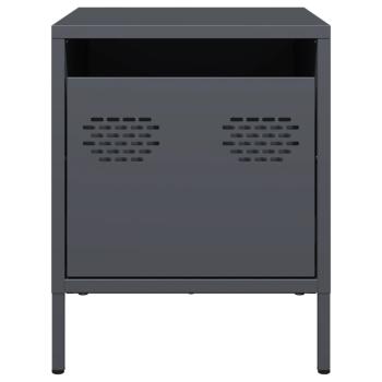 Nachttische 2 Stk. Anthrazit 35x39x43,5 cm Stahl